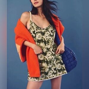 NWOT Free People Hot Shot Printed Mini Dress Sz Medium